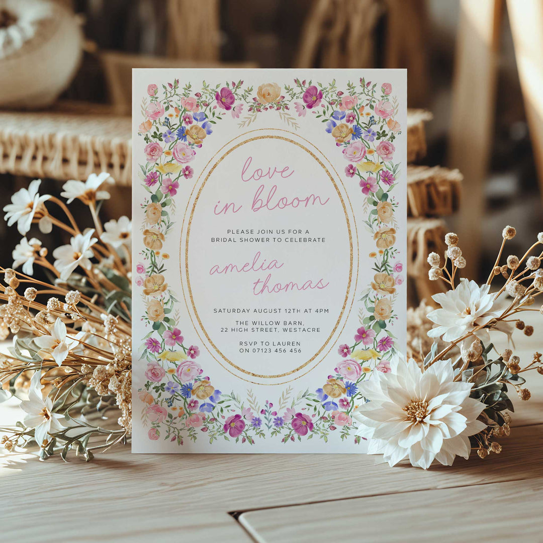 Love In Bloom Bridal Shower Invitation