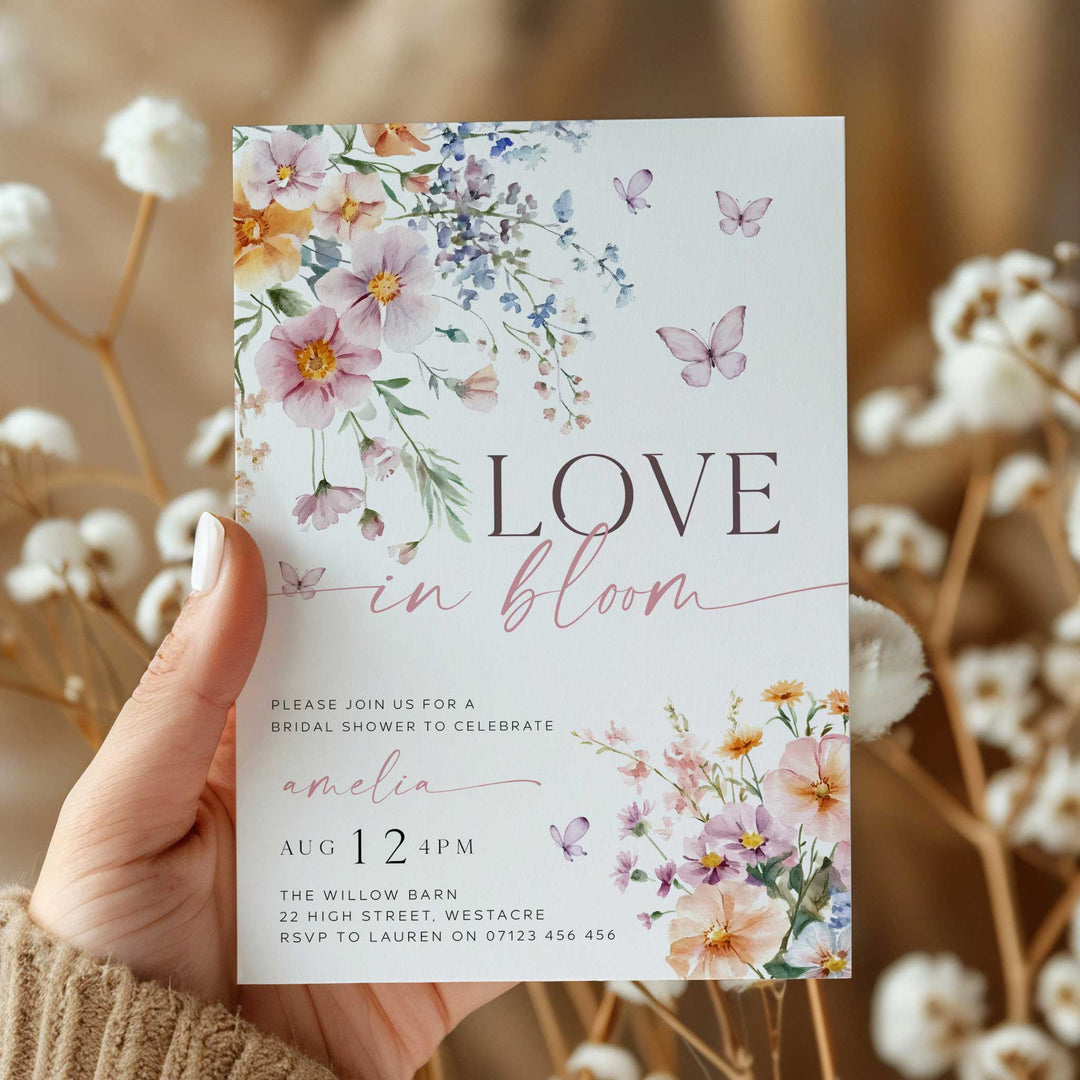 Love In Bloom bridal shower invitation