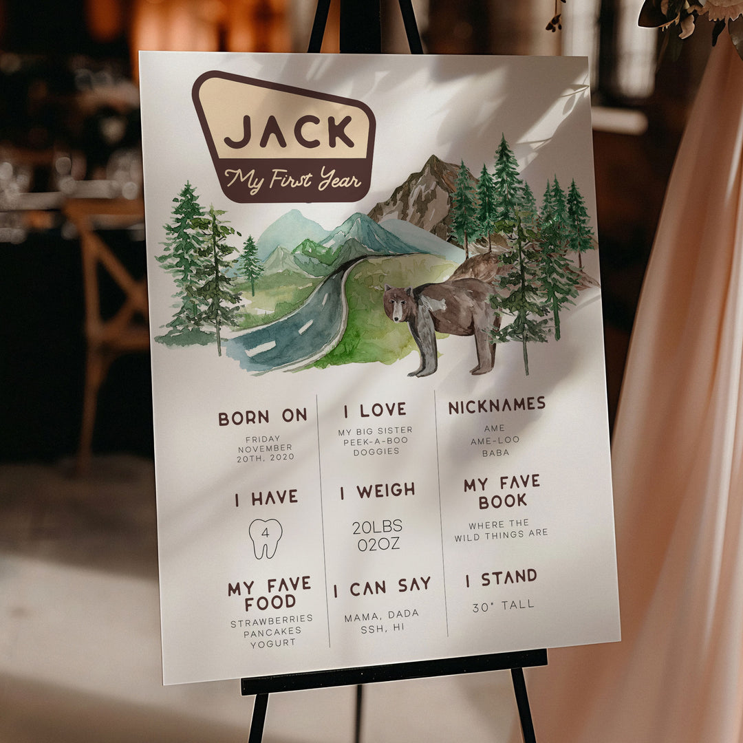 One Happy Camper First Year Watercolour