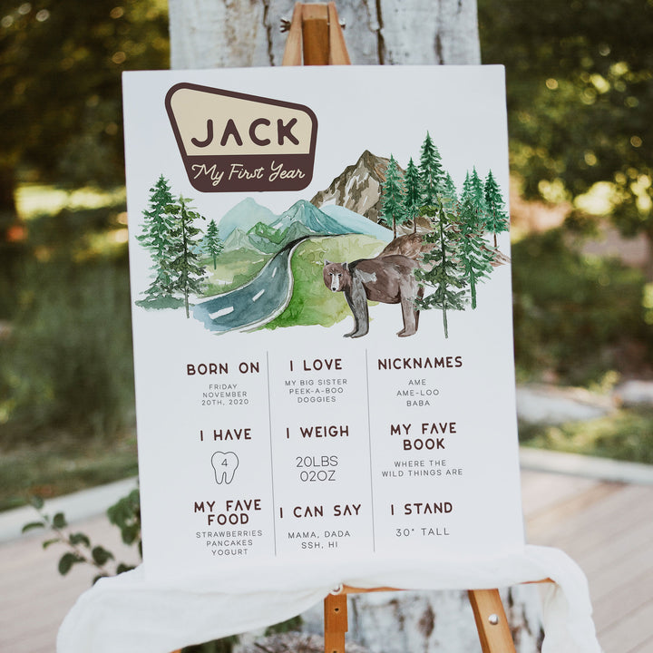 One Happy Camper First Year Watercolour