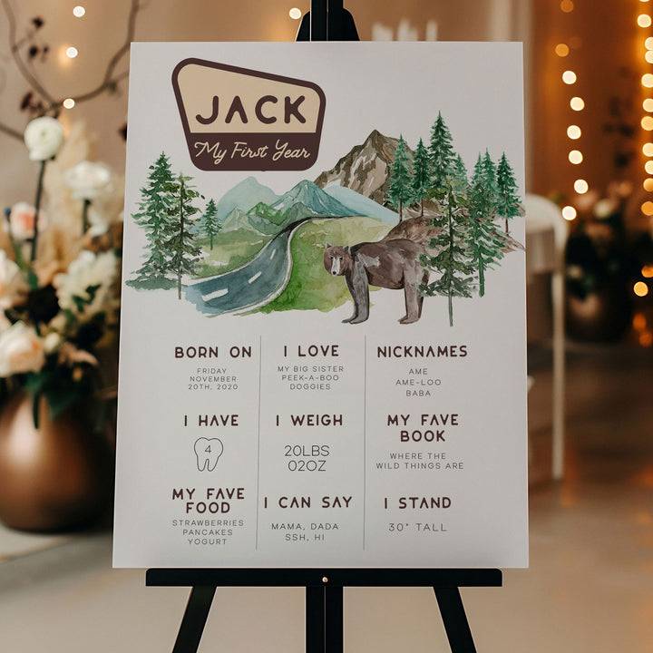 One Happy Camper First Year Watercolour