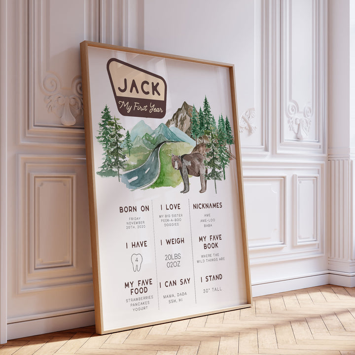 One Happy Camper First Year Watercolour