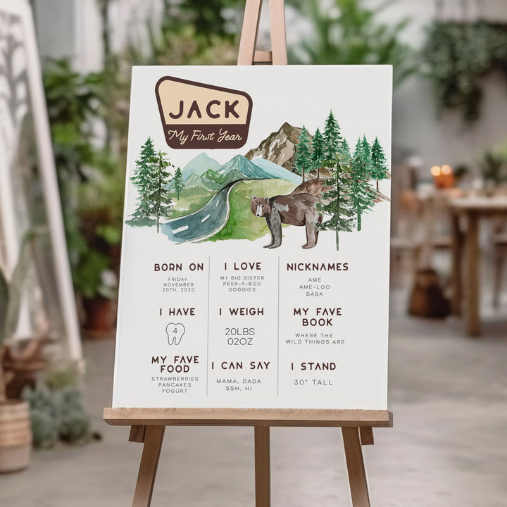 One Happy Camper First Year Watercolour