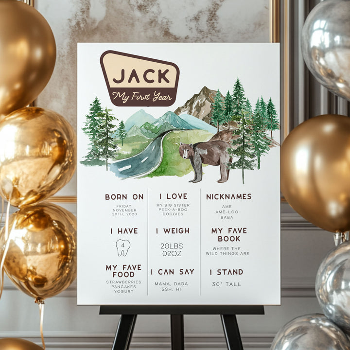 One Happy Camper First Year Watercolour