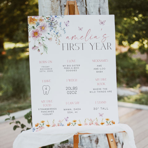 One Little Wildflower First Year Stats