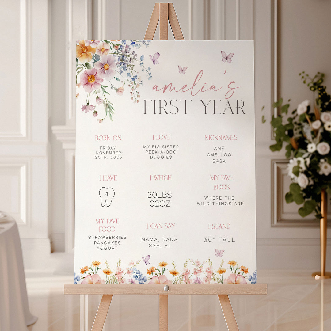 One Little Wildflower First Year Stats