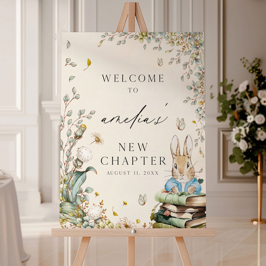 Peter Rabbit Book Welcome Sign