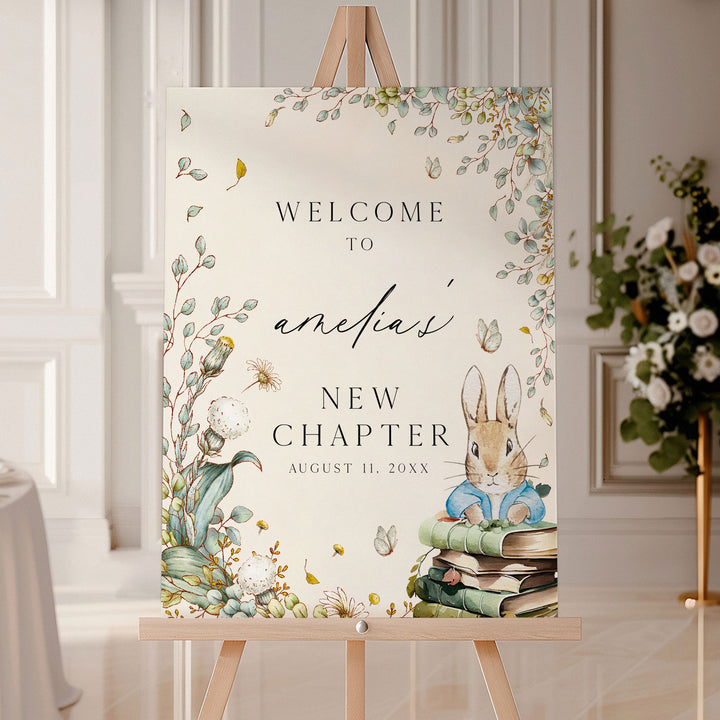 Peter Rabbit Book Welcome Sign