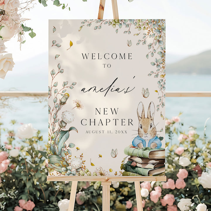 Peter Rabbit Book Welcome Sign