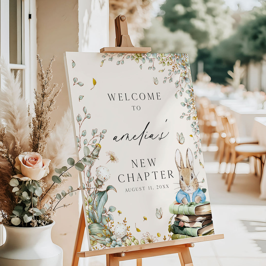 Peter Rabbit Book Welcome Sign