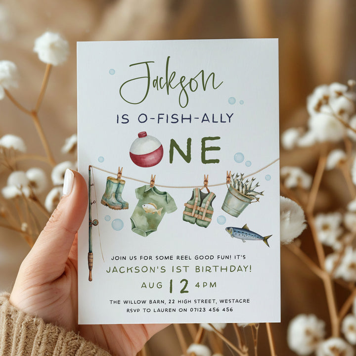 O-Fish-Ally One Editable Invitation
