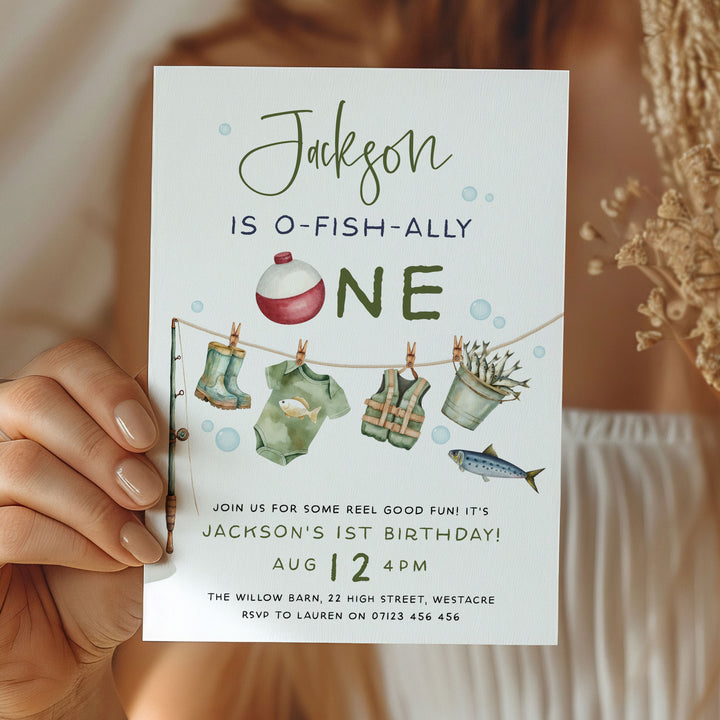 O-Fish-Ally One Editable Invitation