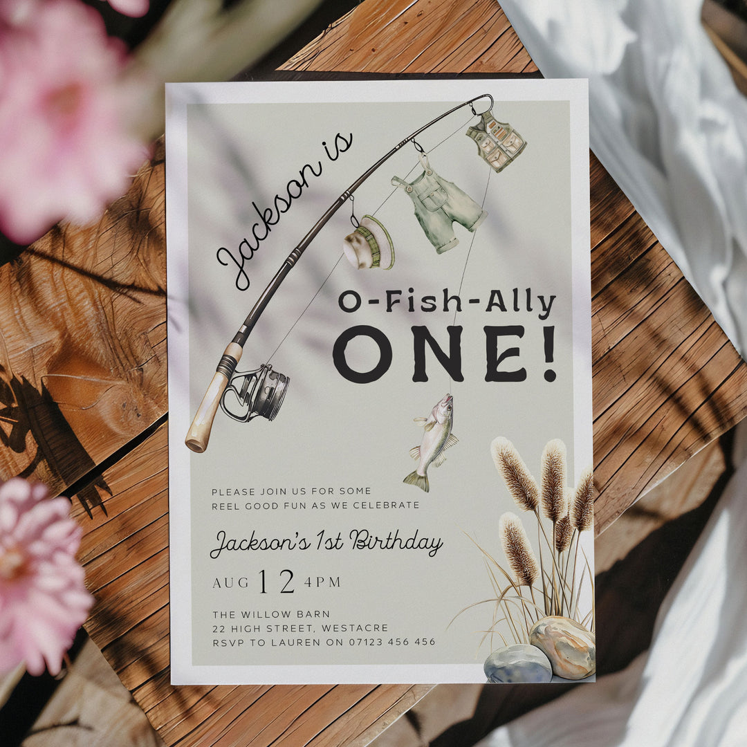 OFishAlly One Editable Invitation