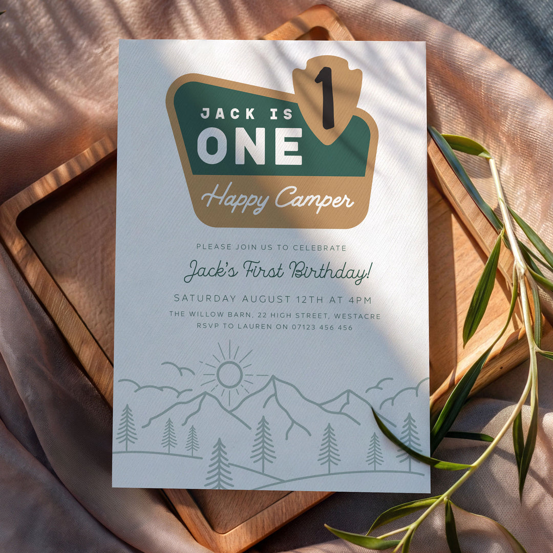 One Happy Camper Invitation
