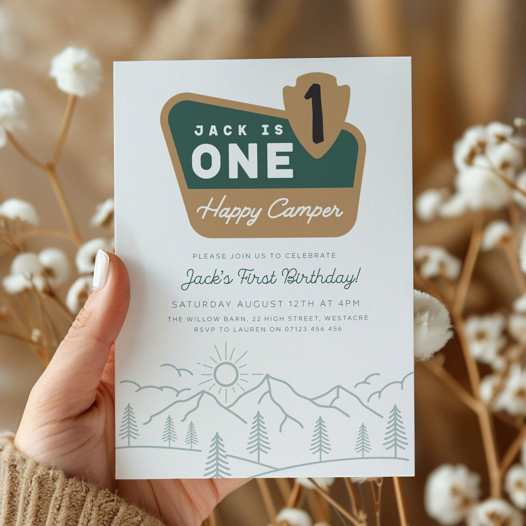 One Happy Camper Invitation