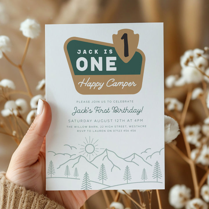 One Happy Camper Invitation