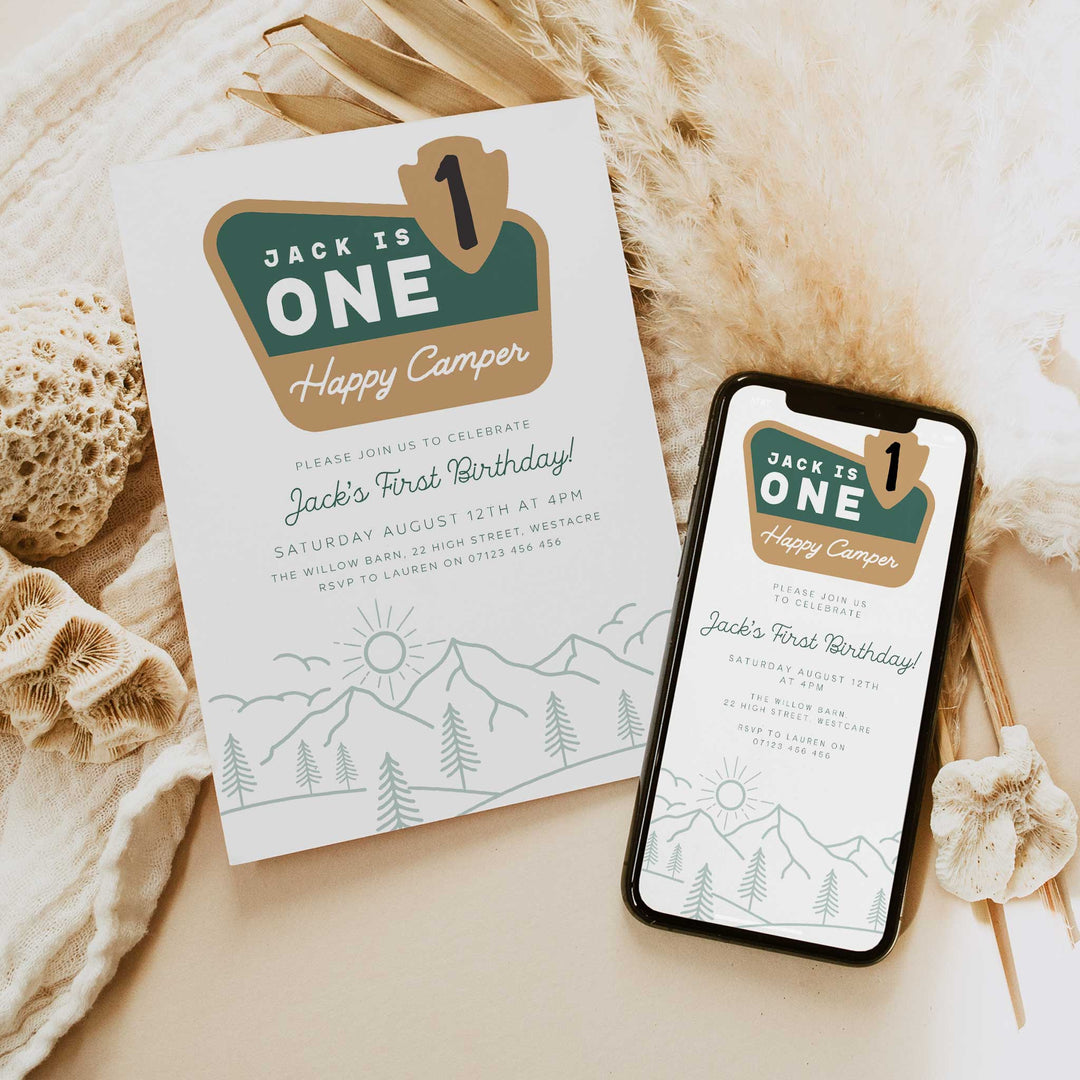 One Happy Camper Invitation