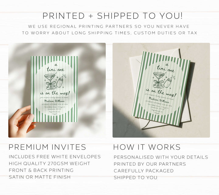 A Tine One Baby Shower Printed Invitation
