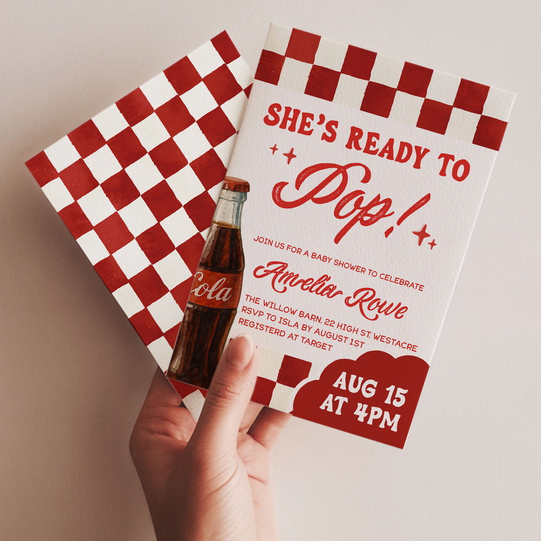 Retro Ready To Pop Invitation