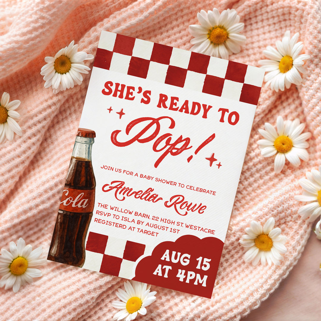 Retro Ready To Pop Invitation