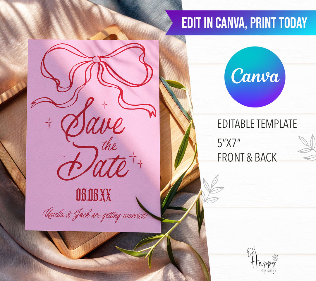 Pink Cupid Save The Date