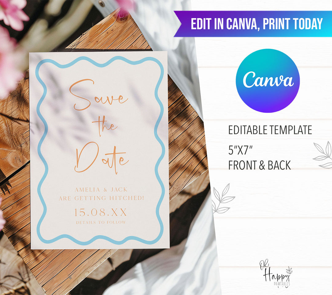 Blue Orange Save The Date