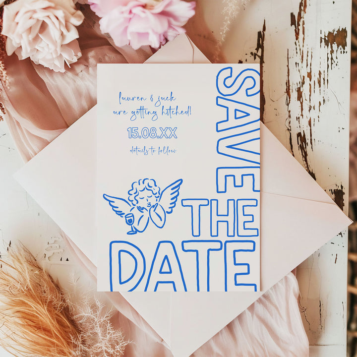 Blue Cupid Save The Date
