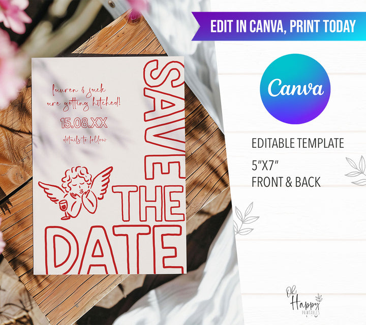 Red Cupid Save The Date