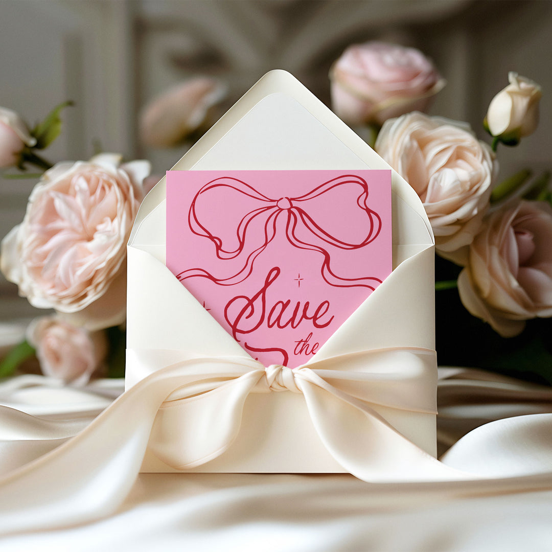 Pink Cupid Save The Date