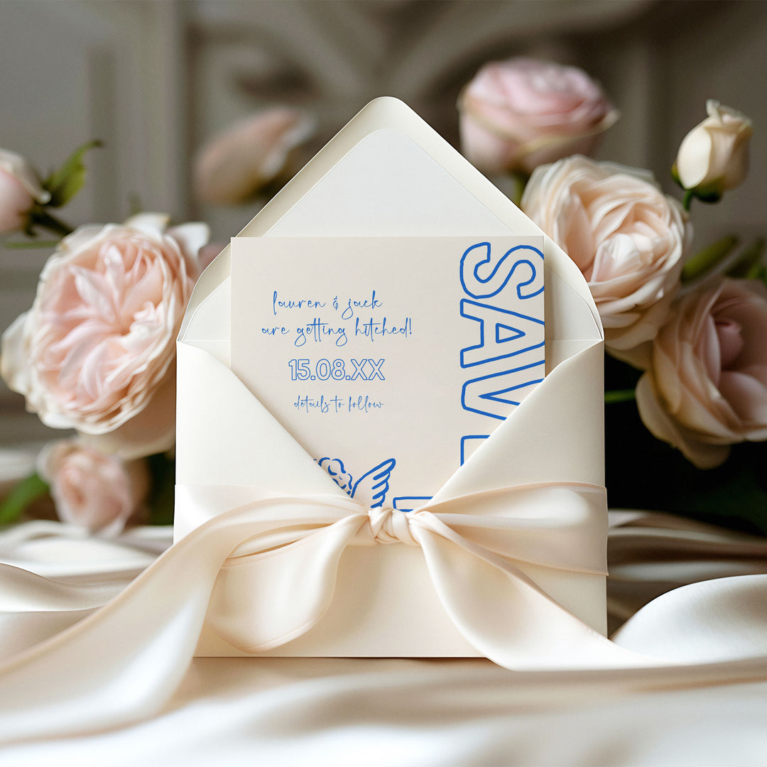 Blue Cupid Save The Date