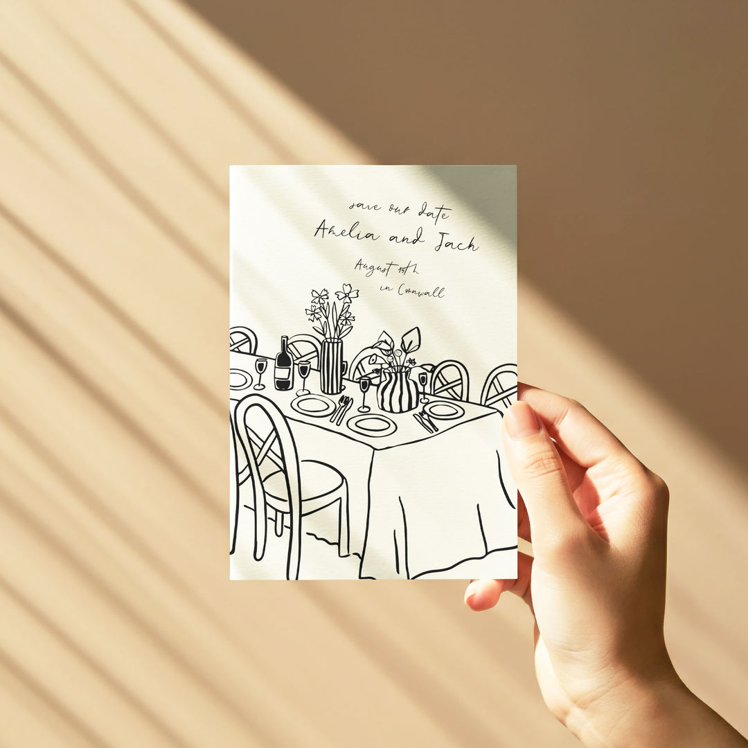 Doodle Table Save The Date