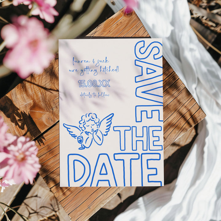Blue Cupid Save The Date