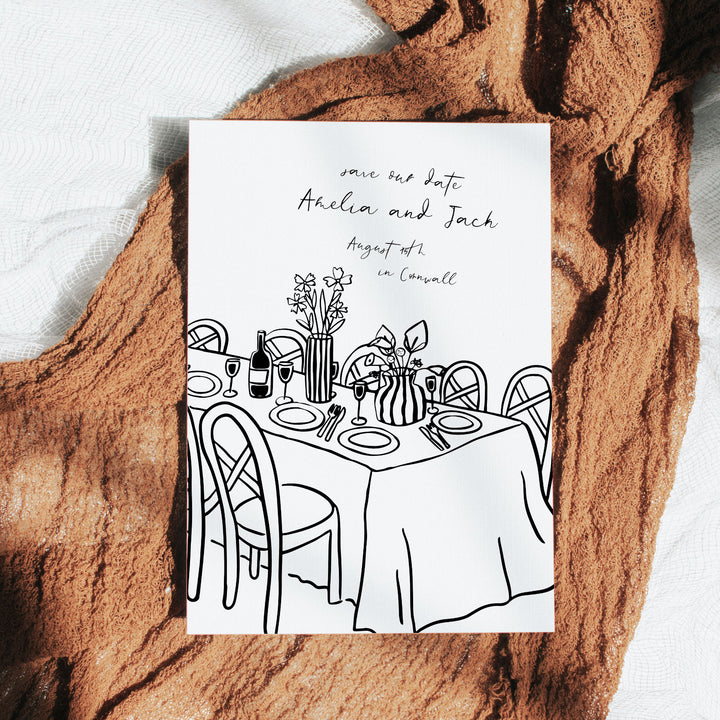 Doodle Table Save The Date