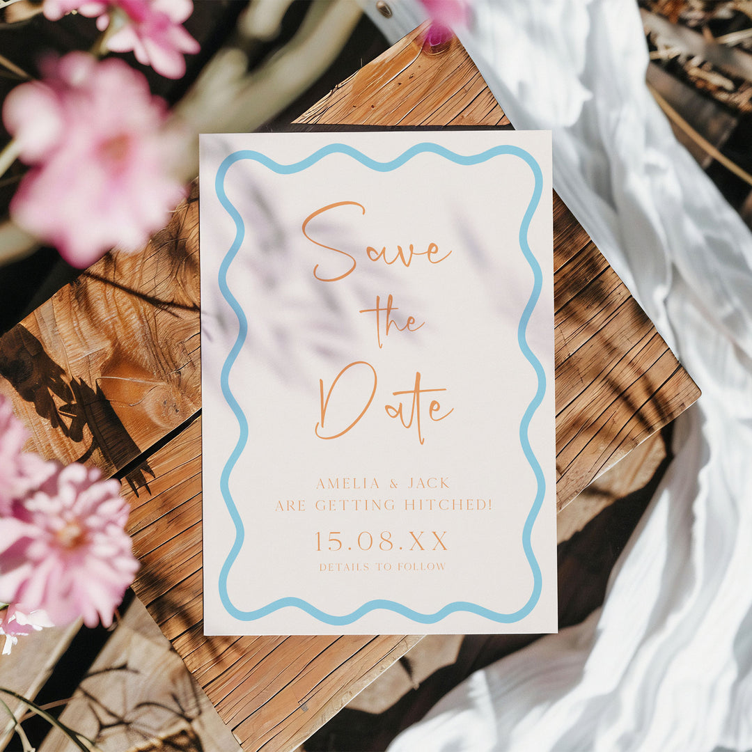Blue Orange Save The Date