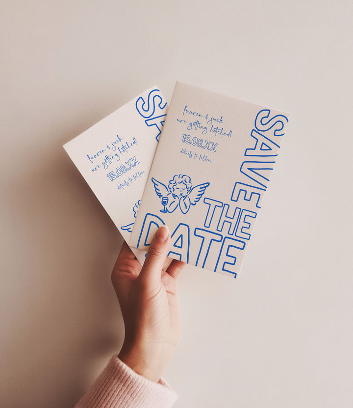 Blue Cupid Save The Date