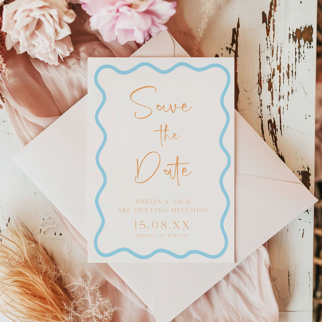 Blue Orange Save The Date