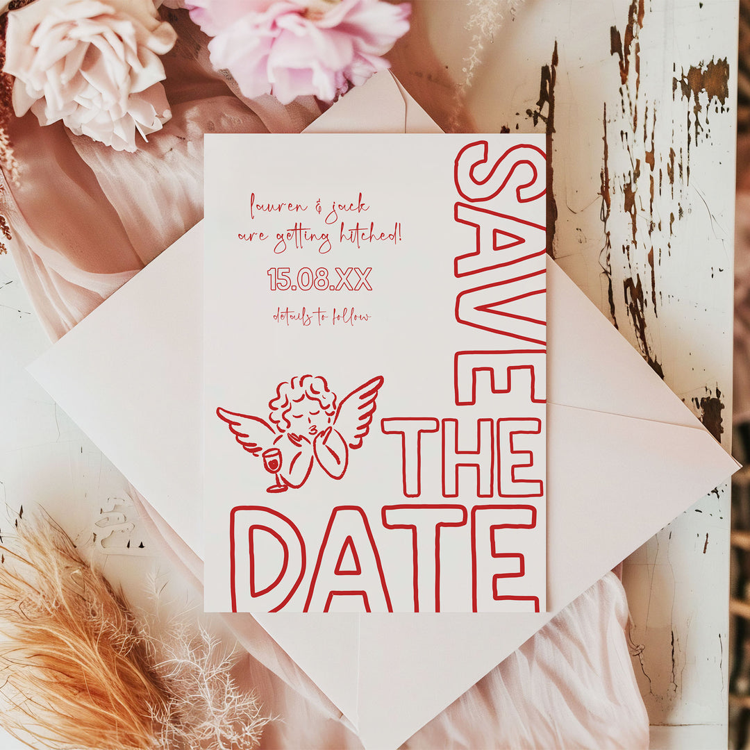 Red Cupid Save The Date