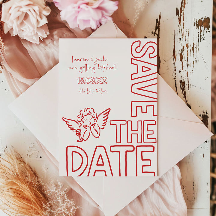 Red Cupid Save The Date