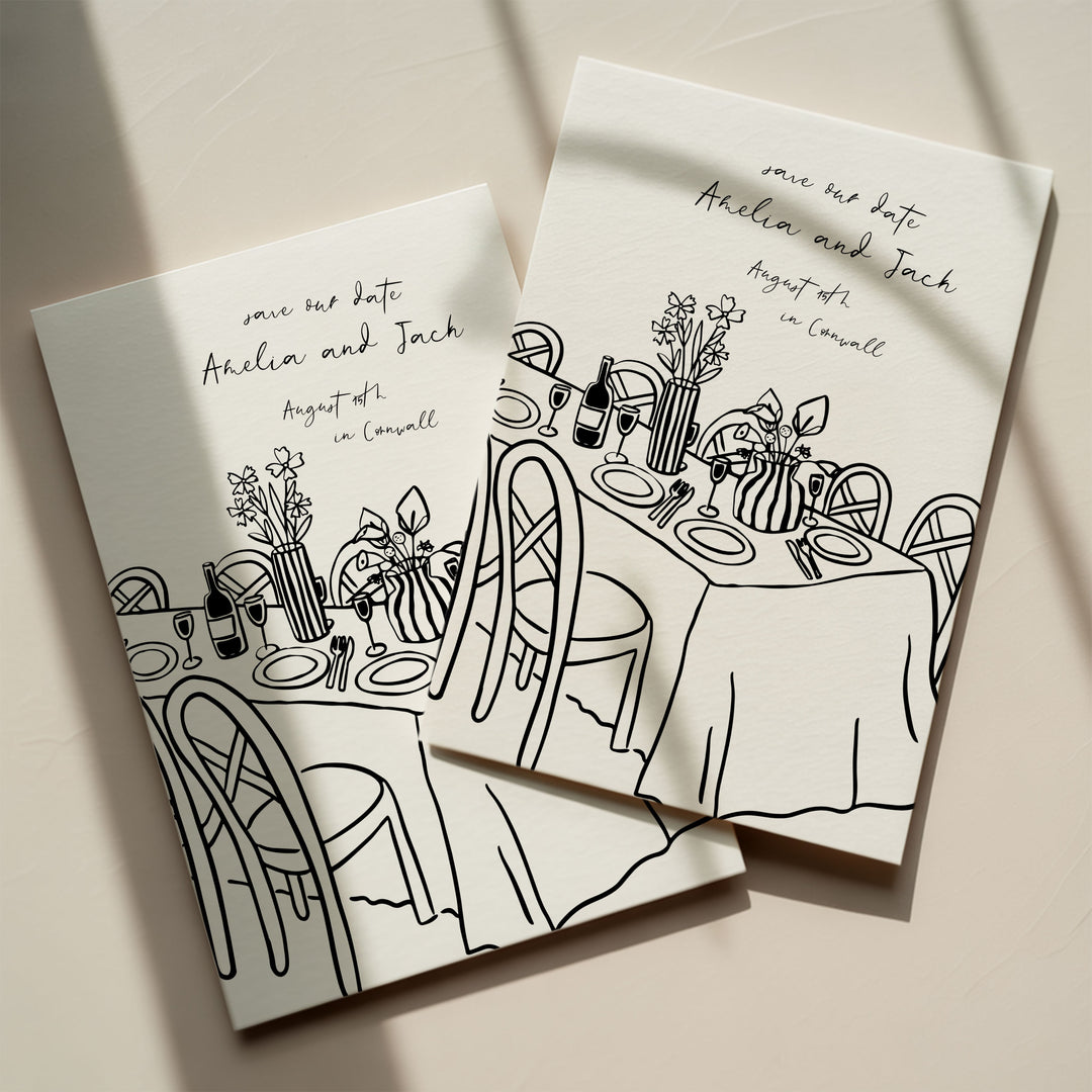 Doodle Table Save The Date