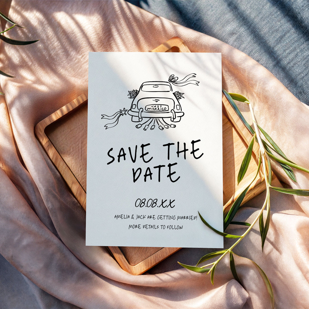 Wedding Car Save The Date