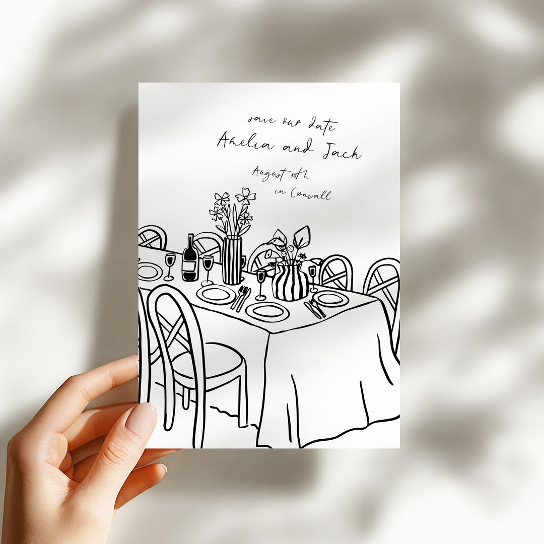 Doodle Table Save The Date