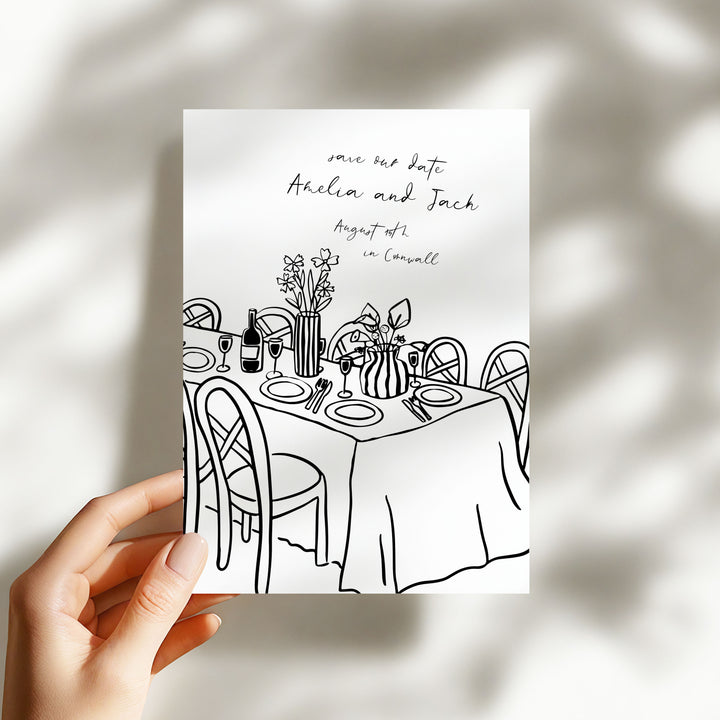 Doodle Table Save The Date