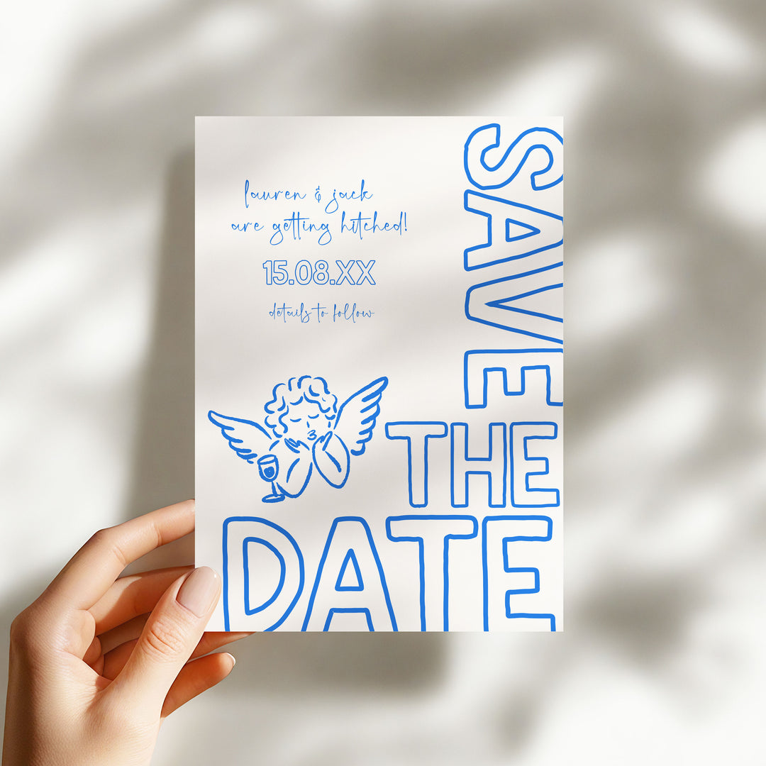 Blue Cupid Save The Date