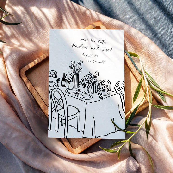 Doodle Table Save The Date