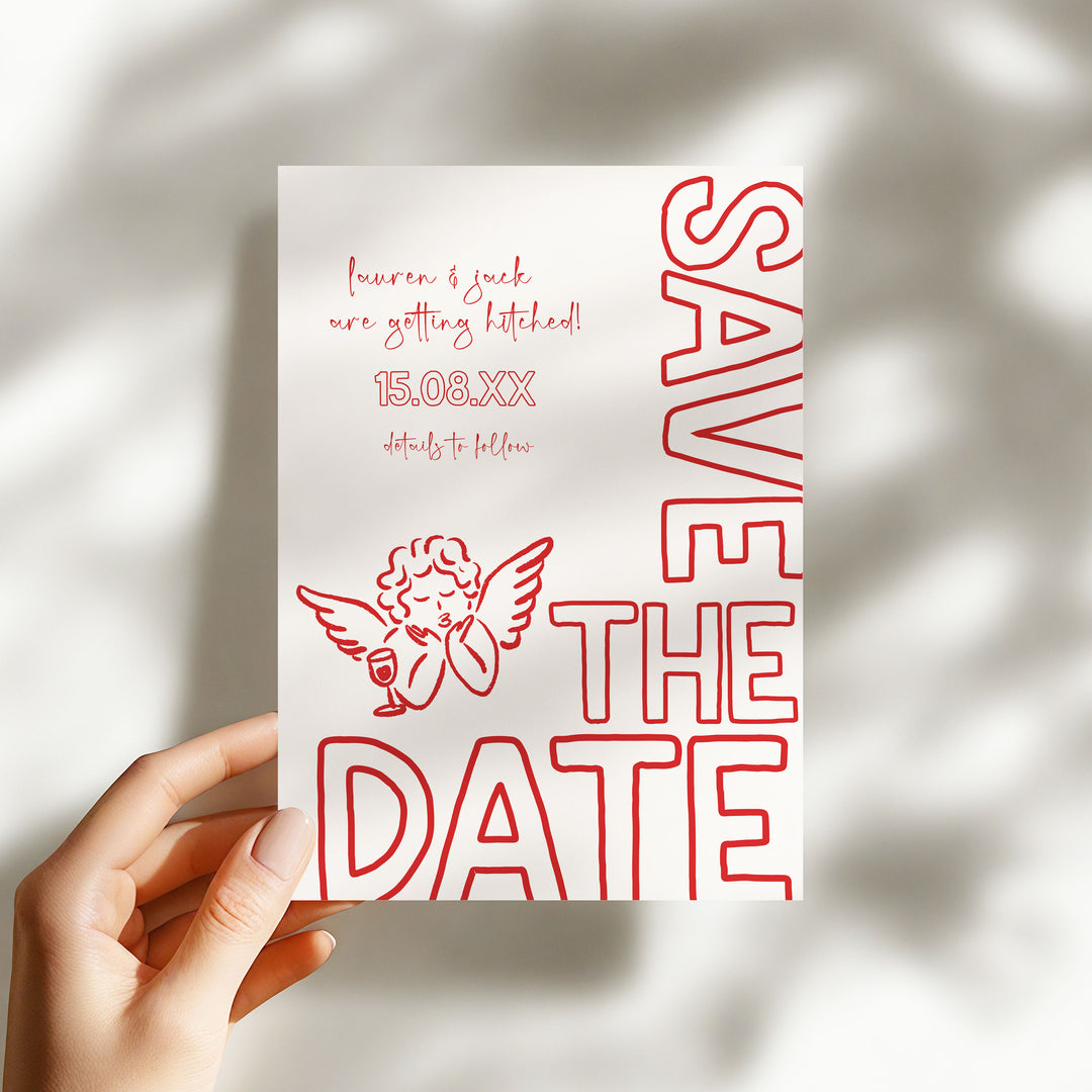 Red Cupid Save The Date