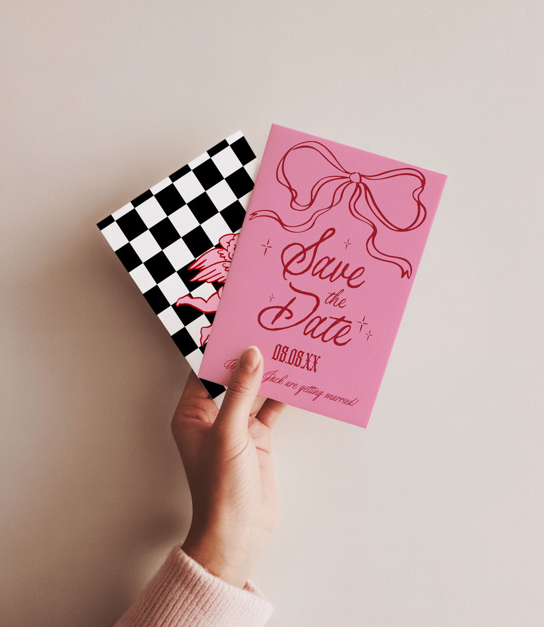 Pink Cupid Save The Date