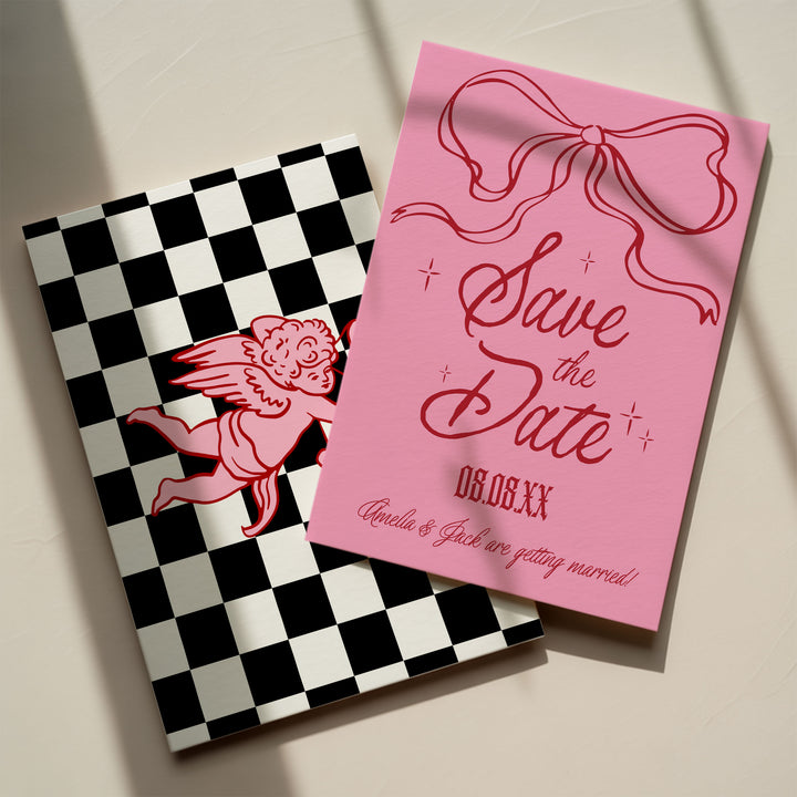 Pink Cupid Save The Date