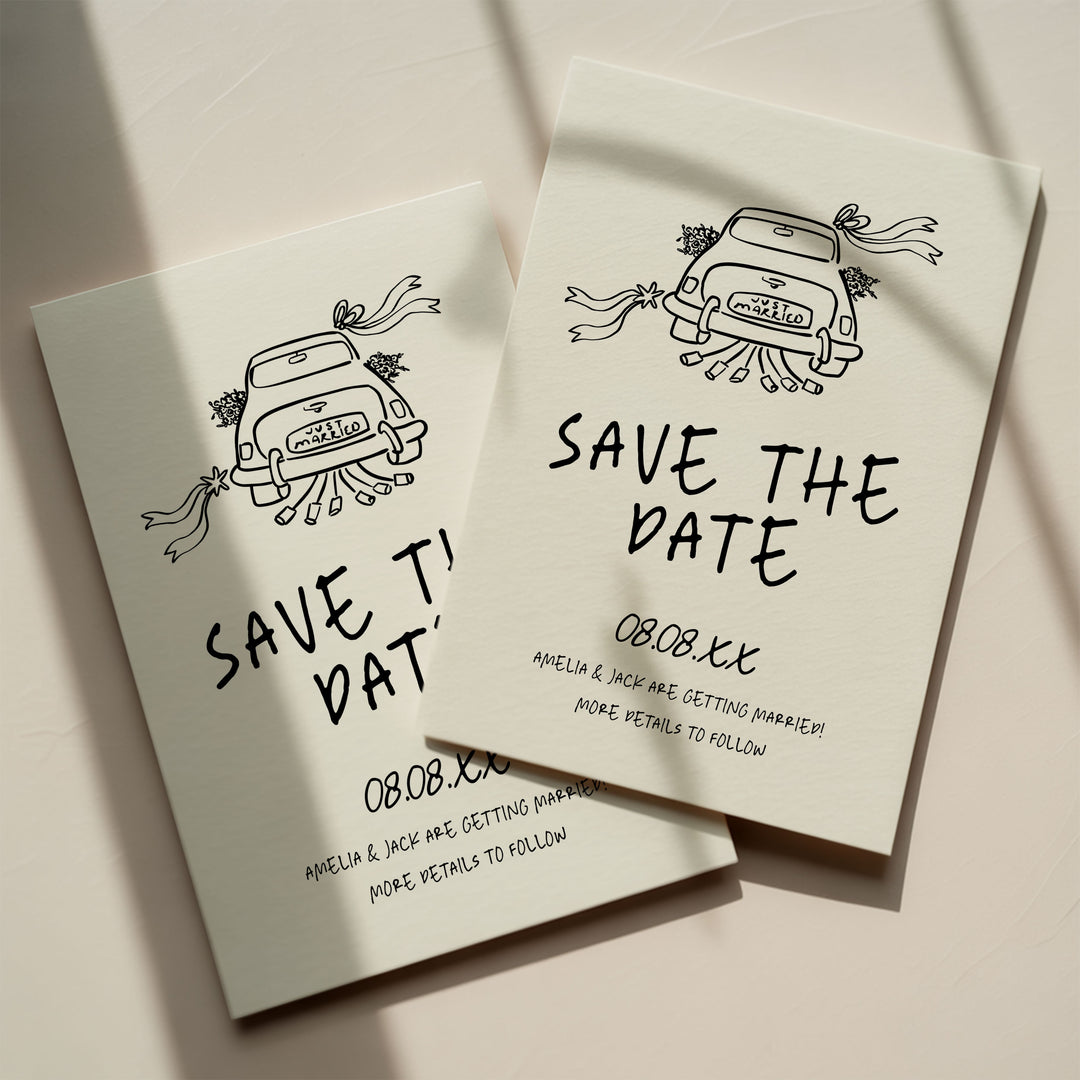 Wedding Car Save The Date