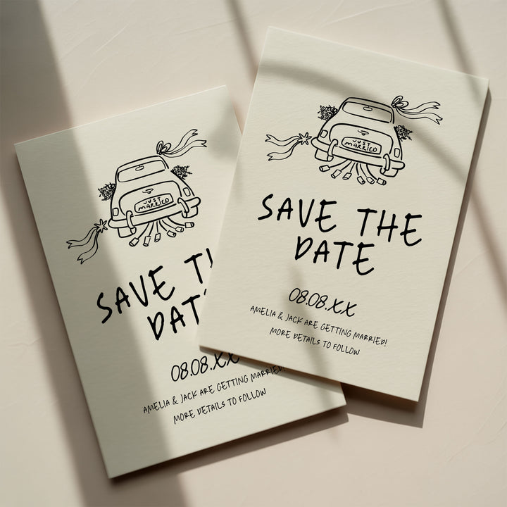 Wedding Car Save The Date