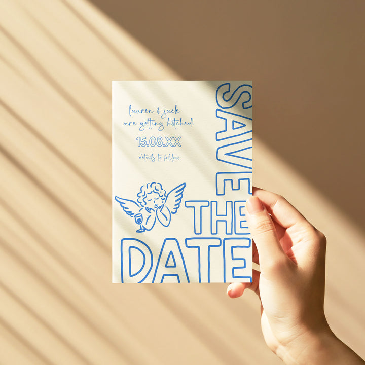 Blue Cupid Save The Date